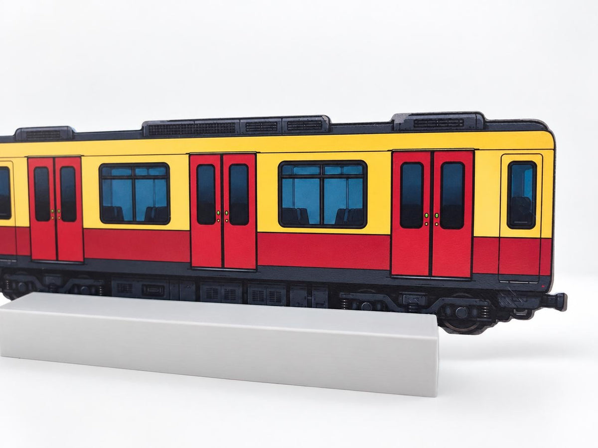 Berlin Graffiti Practice Train, 3D Printed Urban Rail Model, Acrylic Marker Canvas, Street Art Collectible