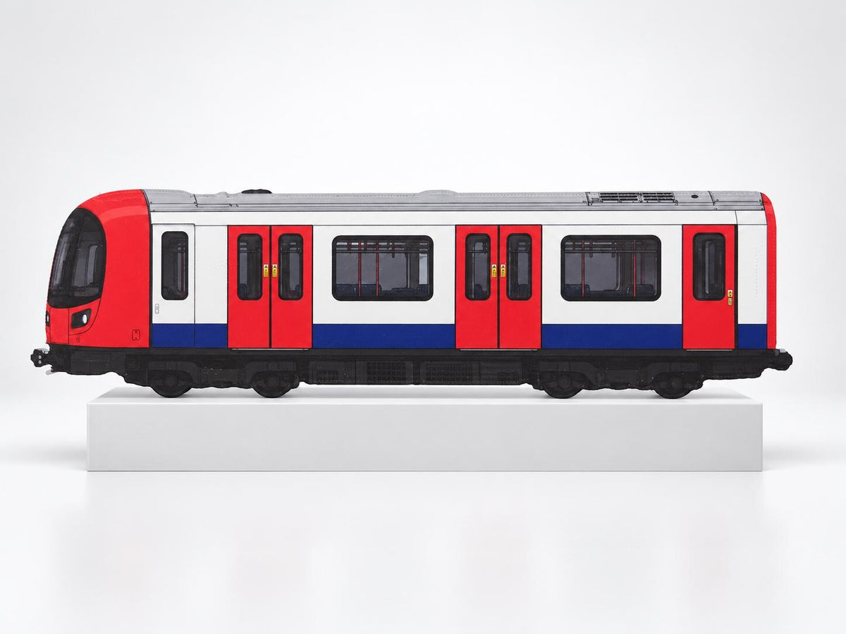 Stockholm Graffiti Practice Train, 3D Printed Metro Train Model, Acrylic Marker Canvas, Street Art Collectible