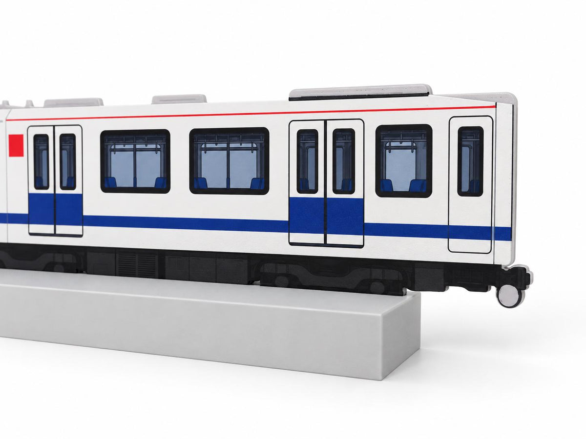 Madrid Graffiti Practice Train, 3D Printed Metro Train Model, Acrylic Marker Canvas, Street Art Collectible