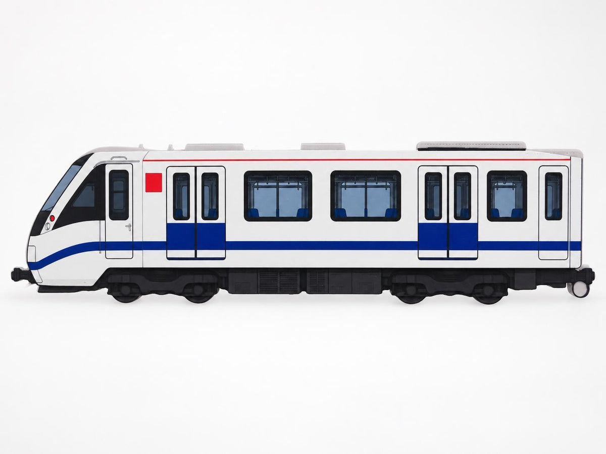 Madrid Graffiti Practice Train, 3D Printed Metro Train Model, Acrylic Marker Canvas, Street Art Collectible