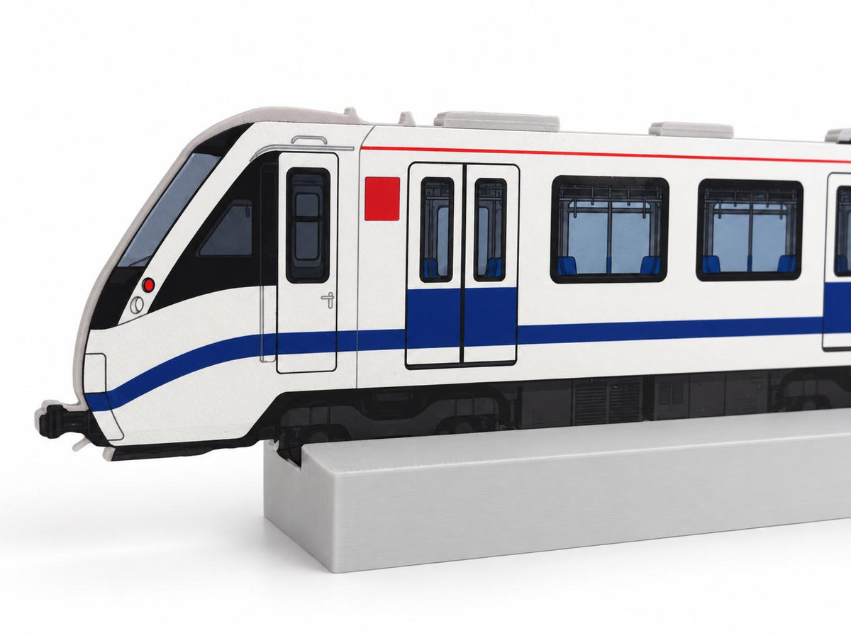 Madrid Graffiti Practice Train, 3D Printed Metro Train Model, Acrylic Marker Canvas, Street Art Collectible