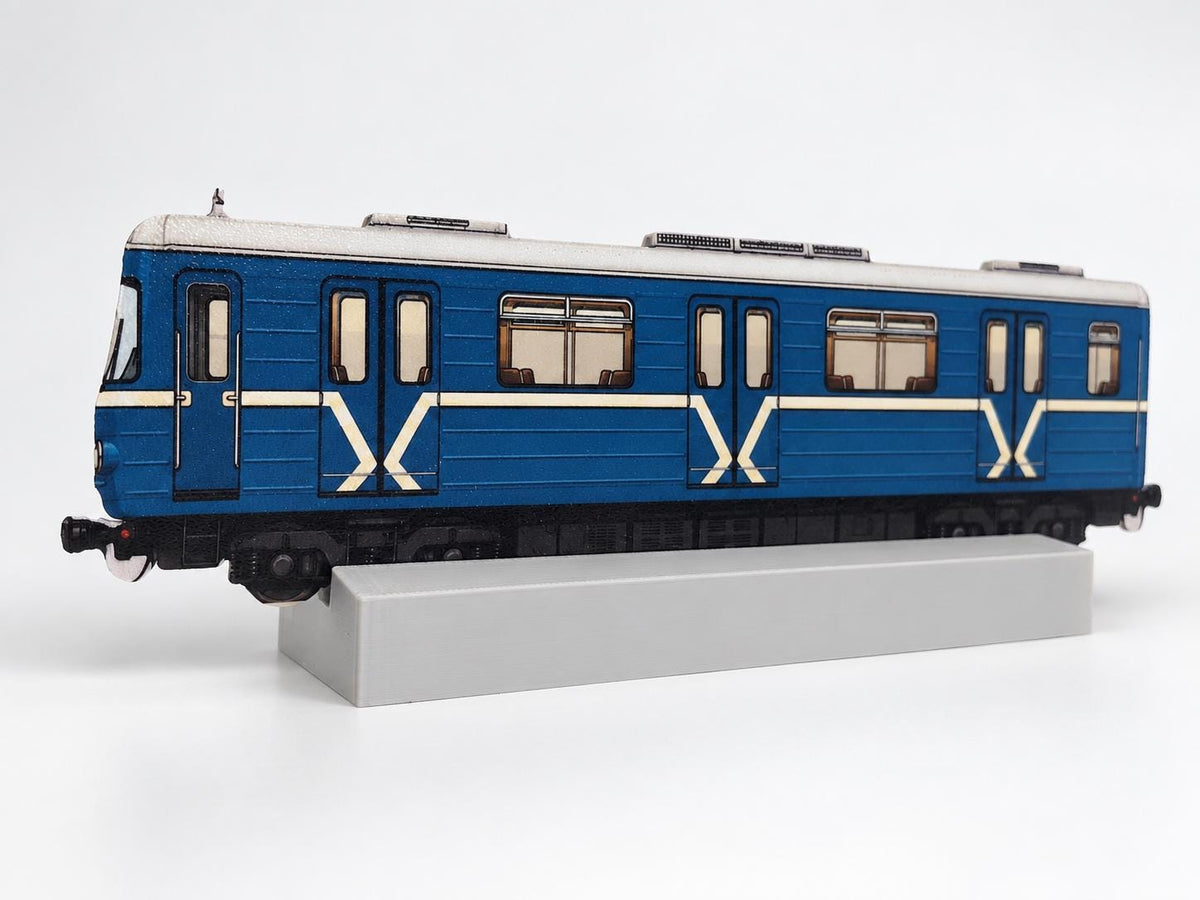 Moscow Graffiti Practice Train, 3D Printed Metro Train Model, Acrylic Marker Canvas, Street Art Collectible