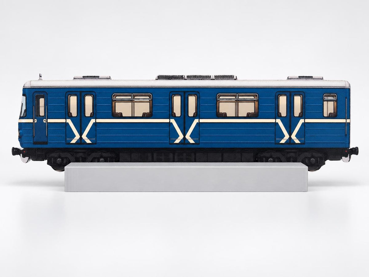 Moscow Graffiti Practice Train, 3D Printed Metro Train Model, Acrylic Marker Canvas, Street Art Collectible