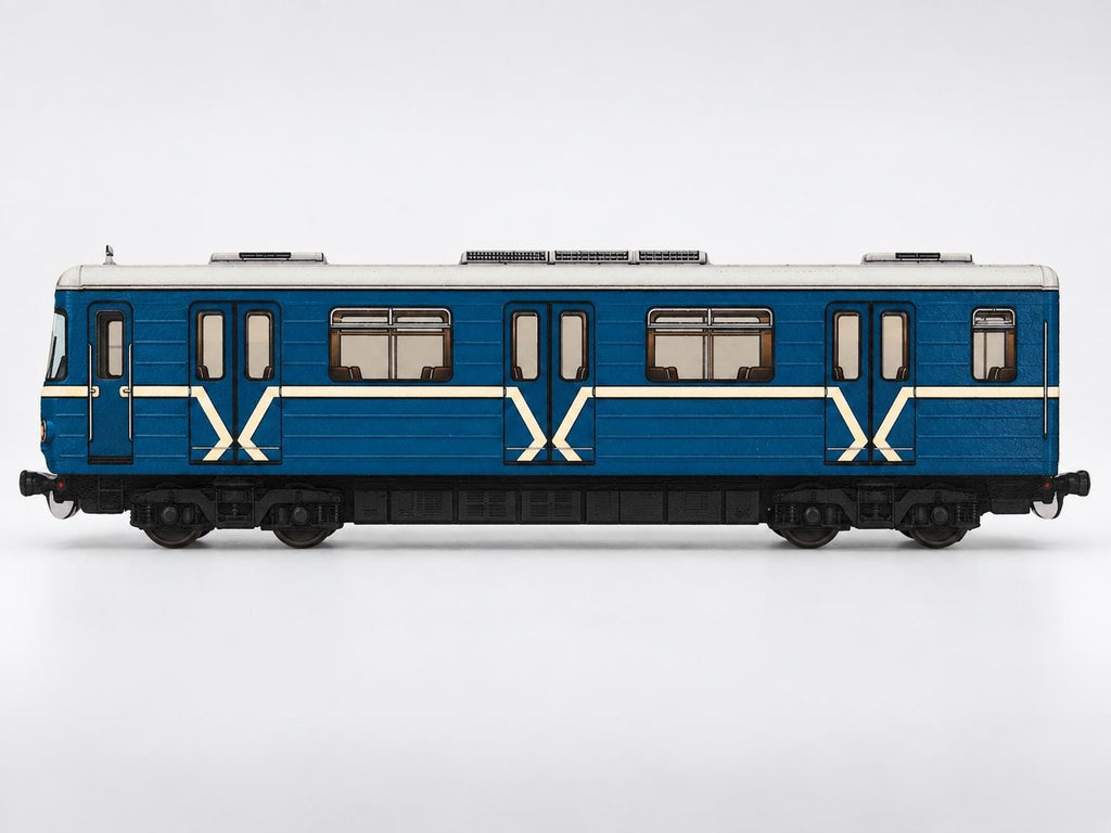 Moscow Graffiti Practice Train, 3D Printed Metro Train Model, Acrylic Marker Canvas, Street Art Collectible