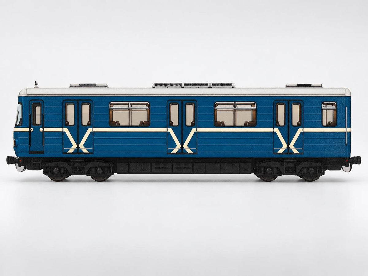 Moscow Graffiti Practice Train, 3D Printed Metro Train Model, Acrylic Marker Canvas, Street Art Collectible