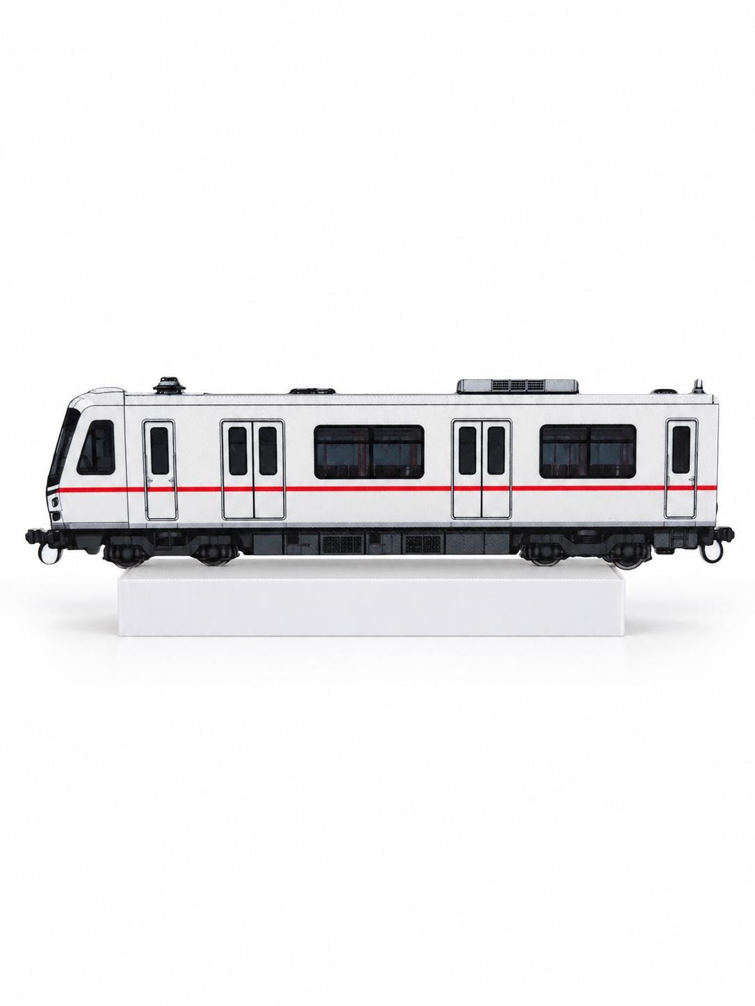Vienna Graffiti Practice Train, 3D Printed Urban Rail Model, Acrylic Marker Canvas, Street Art Collectible