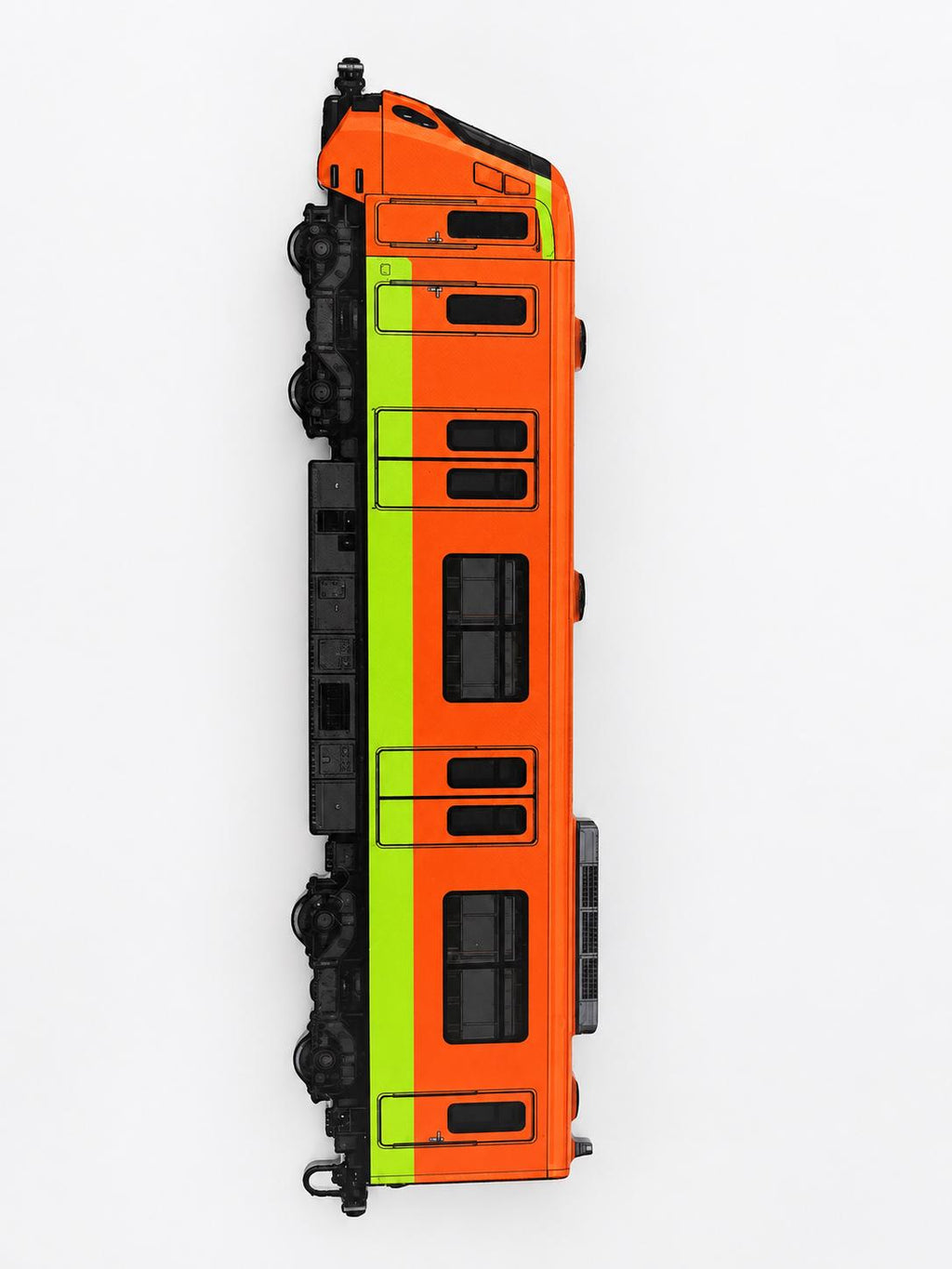 Mexico City Graffiti Practice Train, 3D Printed Metro Train Model, Acrylic Marker Canvas, Street Art Collectible