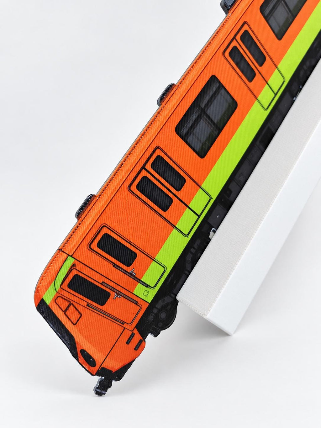 Mexico City Graffiti Practice Train, 3D Printed Metro Train Model, Acrylic Marker Canvas, Street Art Collectible