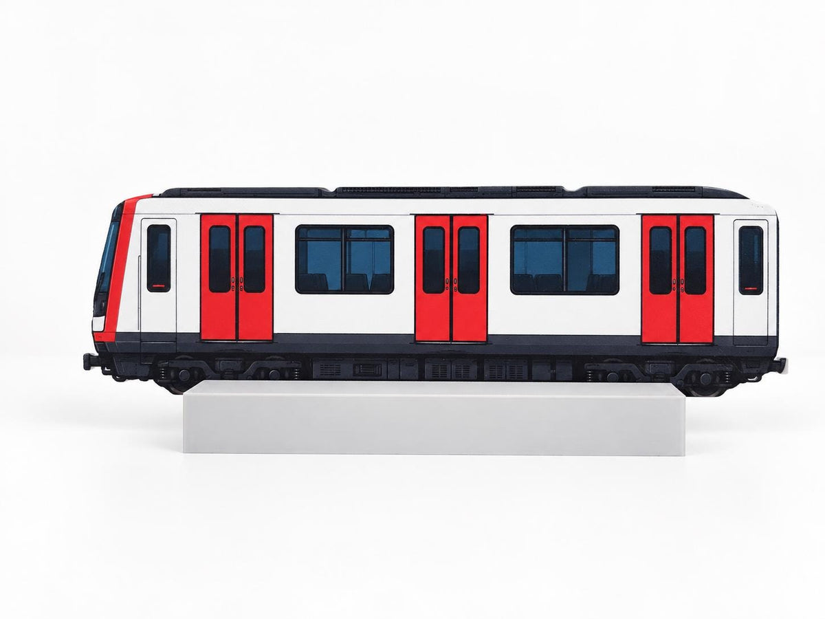 Hamburg Graffiti Practice Train, 3D Printed Urban Rail Model, Acrylic Marker Canvas, Street Art Collectible
