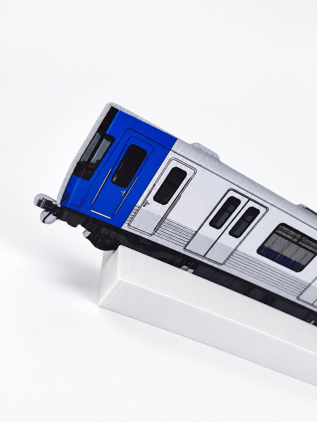 Rio de Janeiro Graffiti Practice Train, 3D Printed Urban Rail Model, Acrylic Marker Canvas, Street Art Collectible