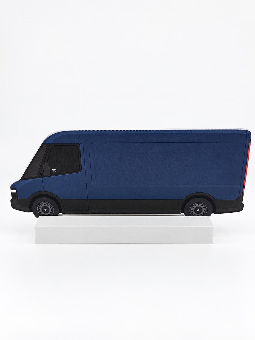 Graffiti Practice Electric Delivery Van, 3D Printed Blue Van, Paintable with Acrylic Markers, Urban Art Collectible, 20x10 cm