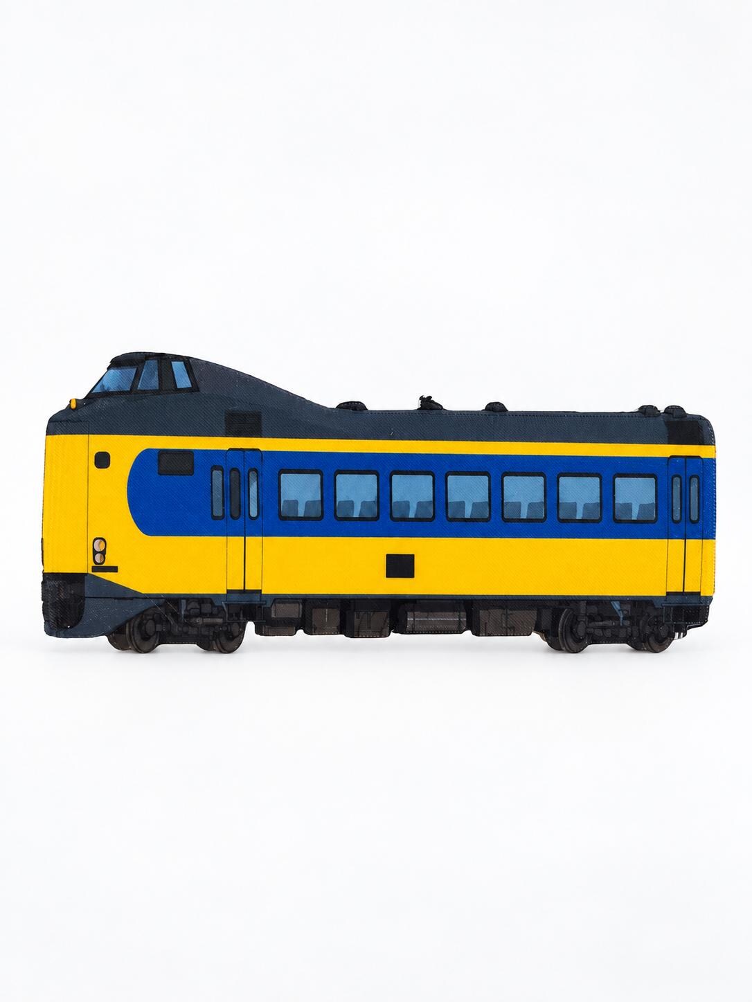 Dutch Intercity Graffiti Practice Train, 3D Printed Netherlands Train, Paintable with Acrylic Markers, Rail Art Collectible, 20x10 cm