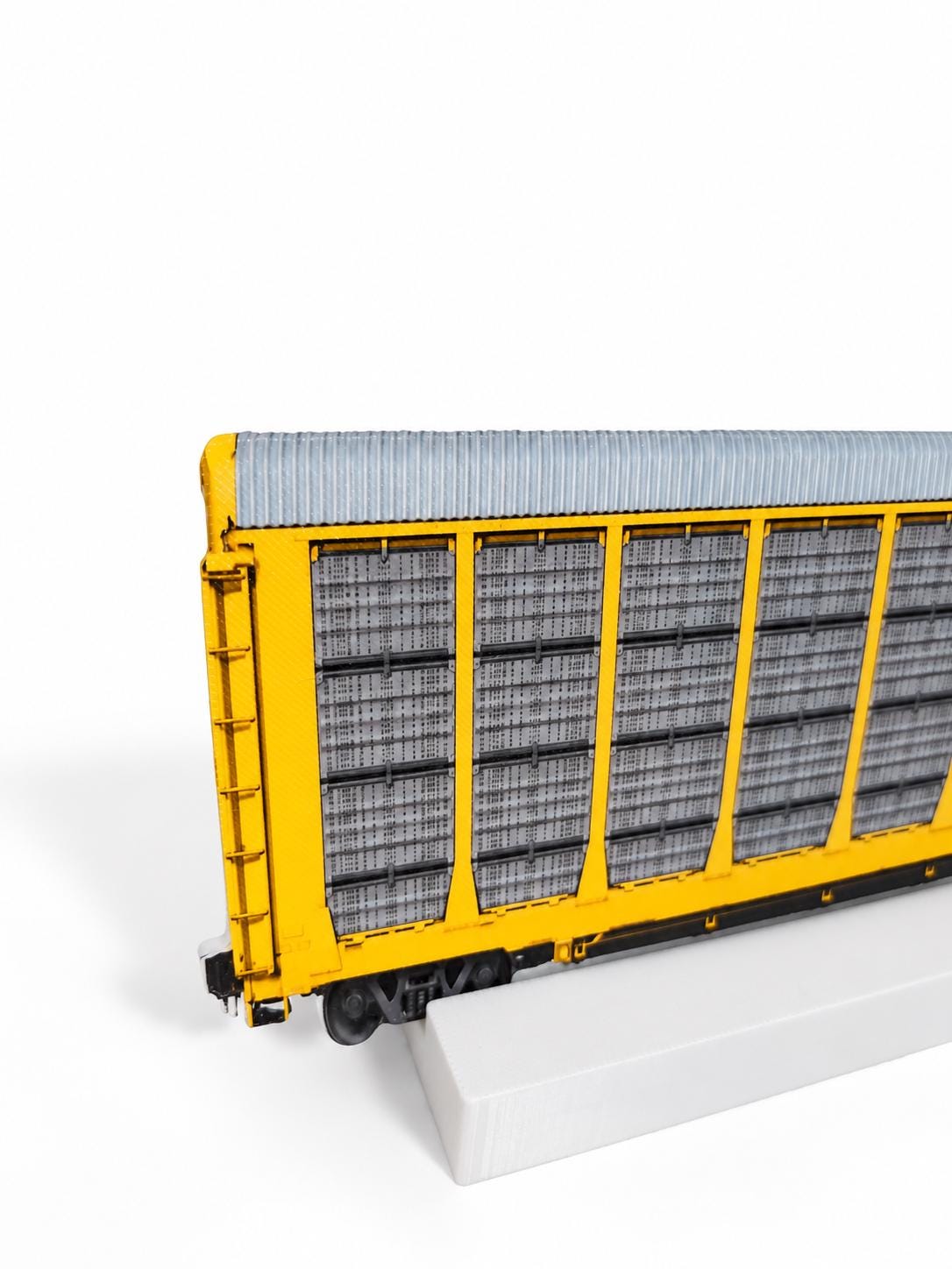US Autorack Graffiti Practice Wagon, 3D Printed Freight Car, Paintable with Acrylic Markers, Rail Art Collectible, 20x10 cm