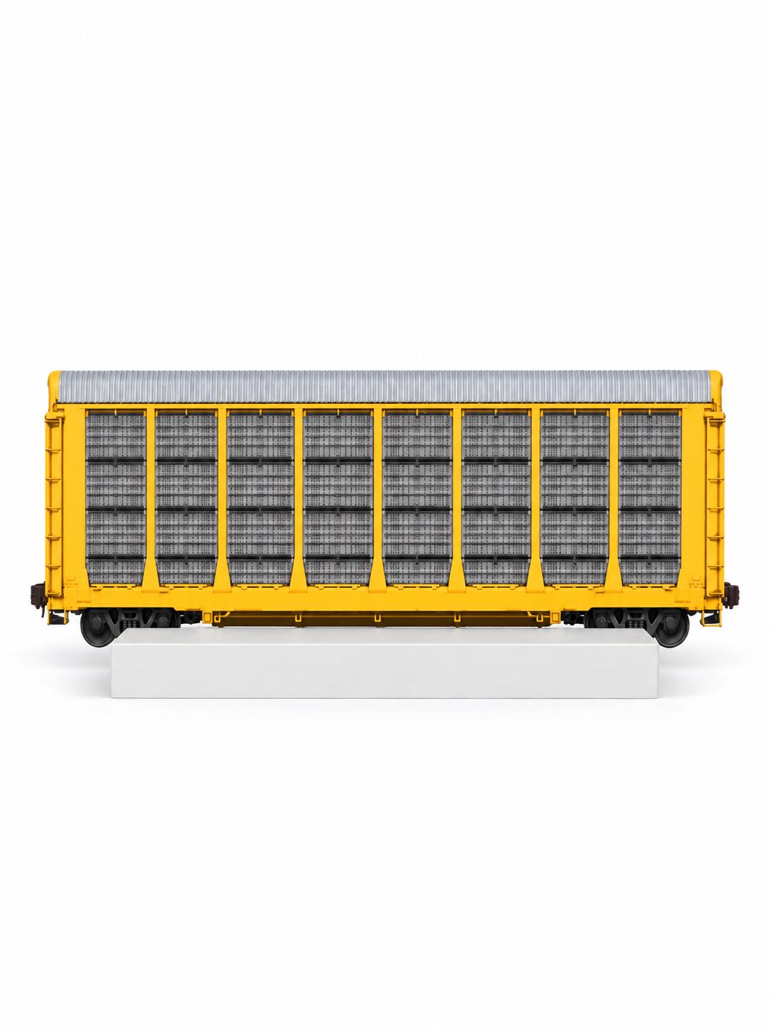 US Autorack Graffiti Practice Wagon, 3D Printed Freight Car, Paintable with Acrylic Markers, Rail Art Collectible, 20x10 cm