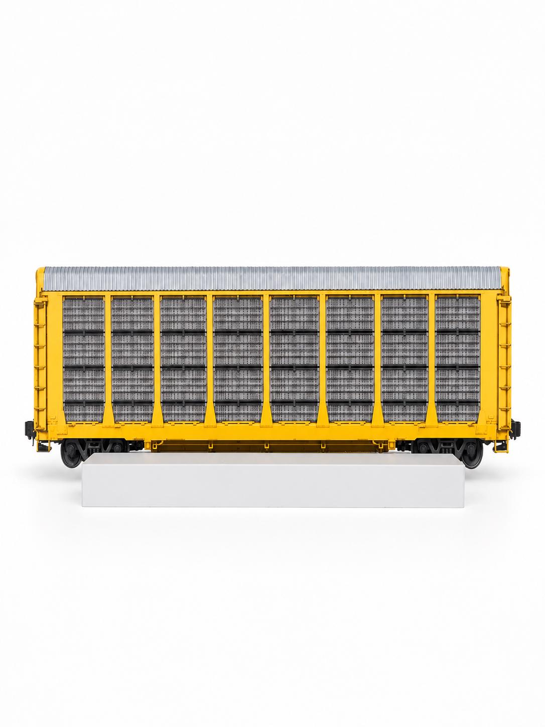 US Autorack Graffiti Practice Wagon, 3D Printed Freight Car, Paintable with Acrylic Markers, Rail Art Collectible, 20x10 cm