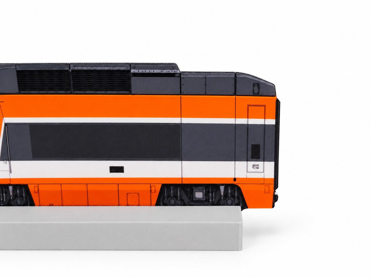 Classic French High-Speed Graffiti Practice Train, 3D Printed Rail Model, Paintable with Acrylic Markers, Rail Art, 20x10 cm