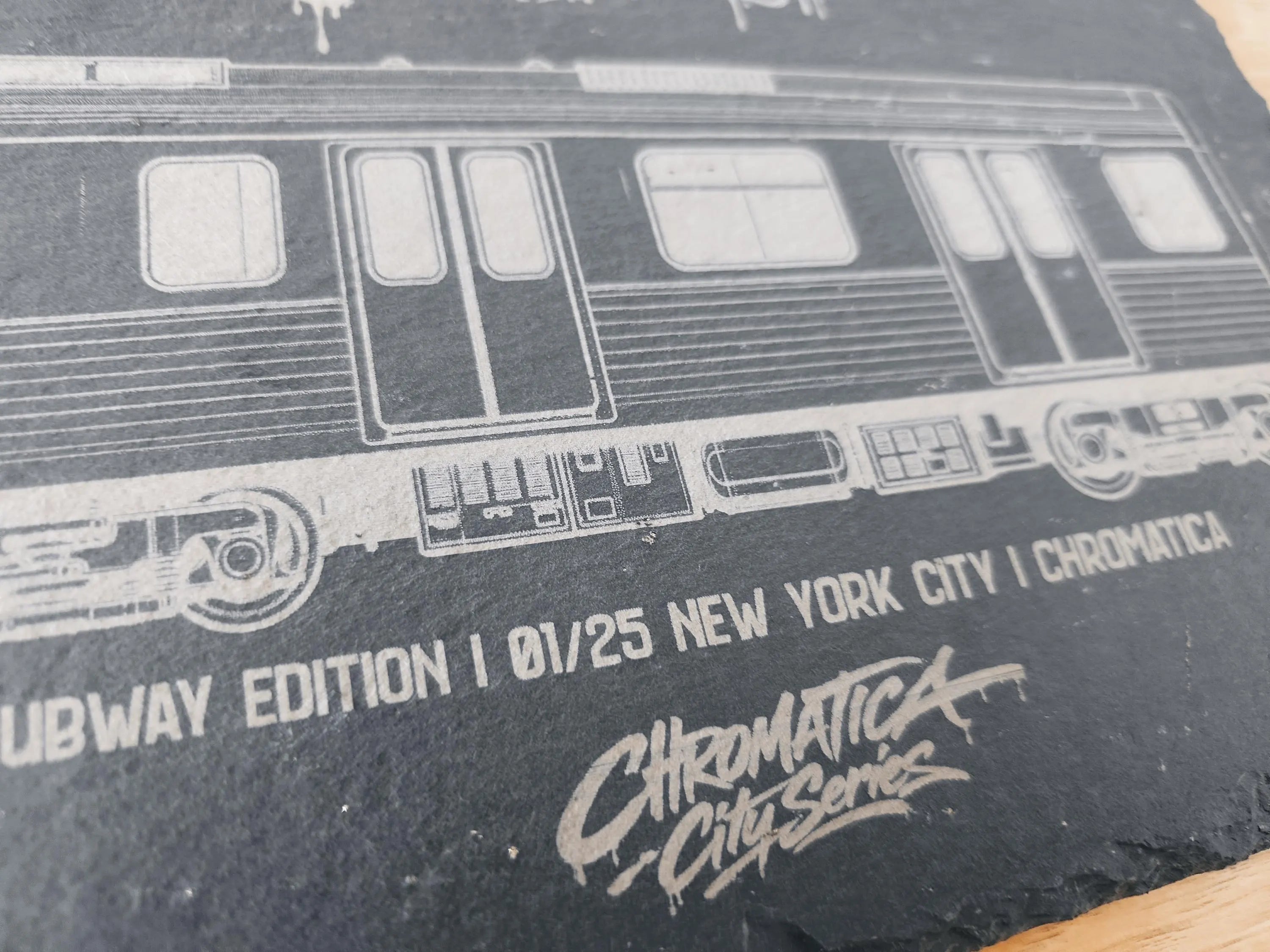 New York City Subway Slate Art – Laser-Engraved Limited Edition