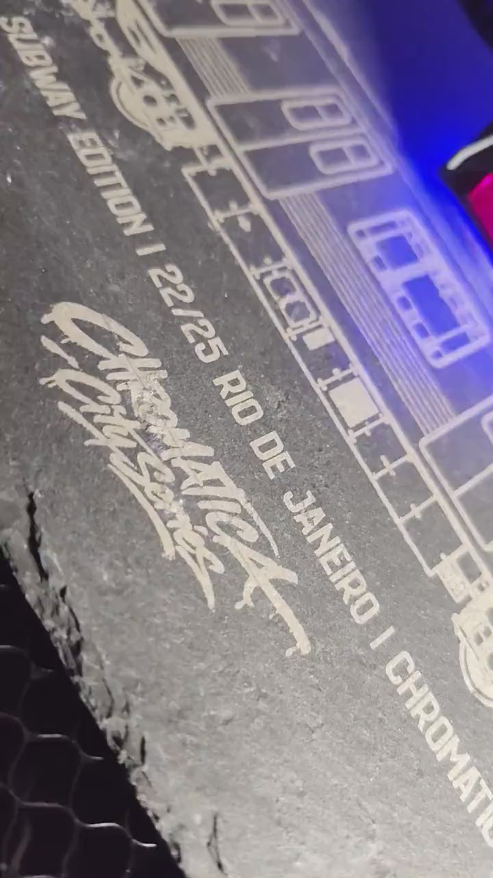 Rio de Janeiro Metro Slate Art – Laser-Engraved Limited Edition