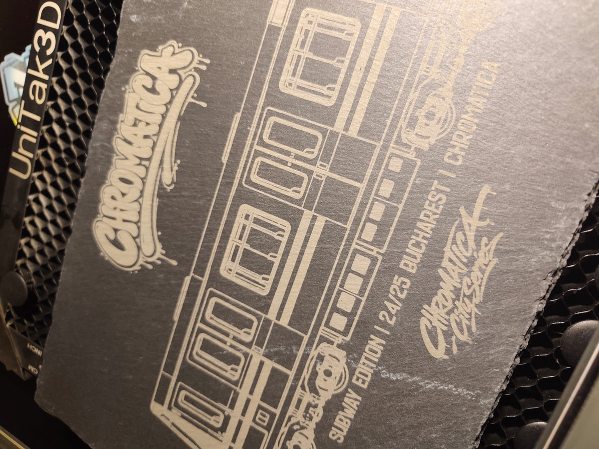 Bucharest Metro Slate Art – Laser-Engraved Limited Edition