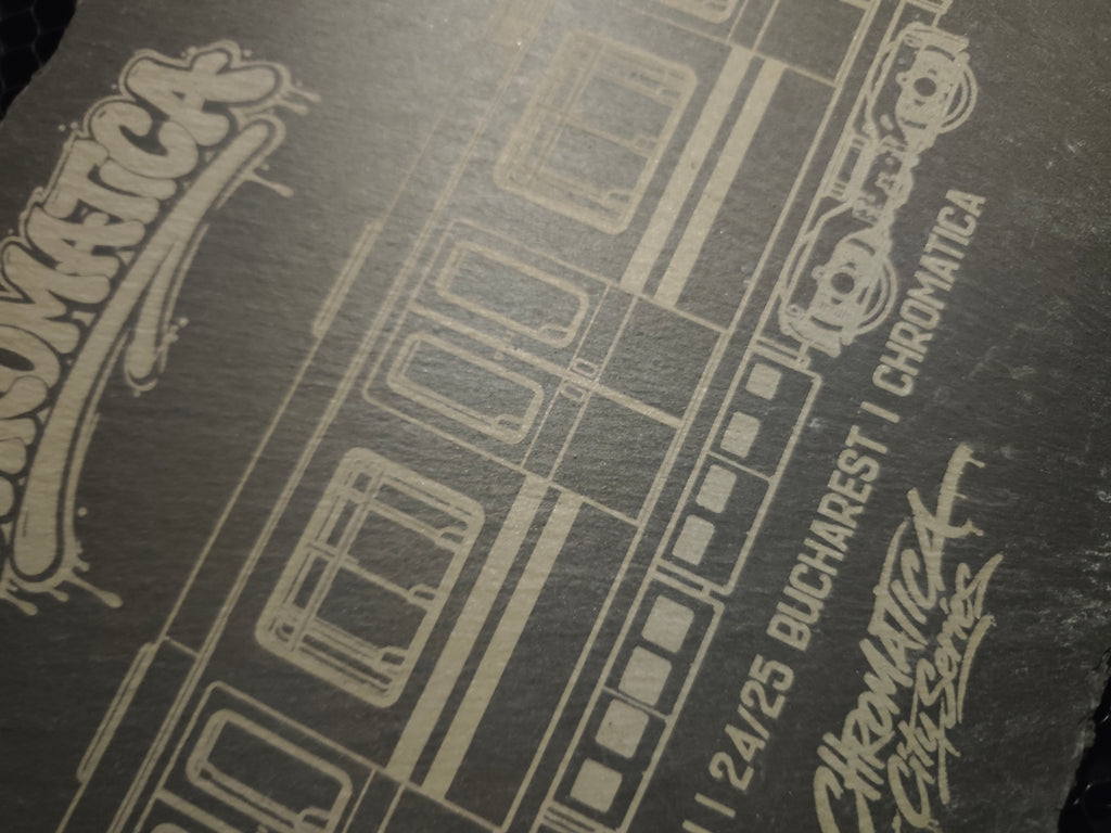 Bucharest Metro Slate Art – Laser-Engraved Limited Edition