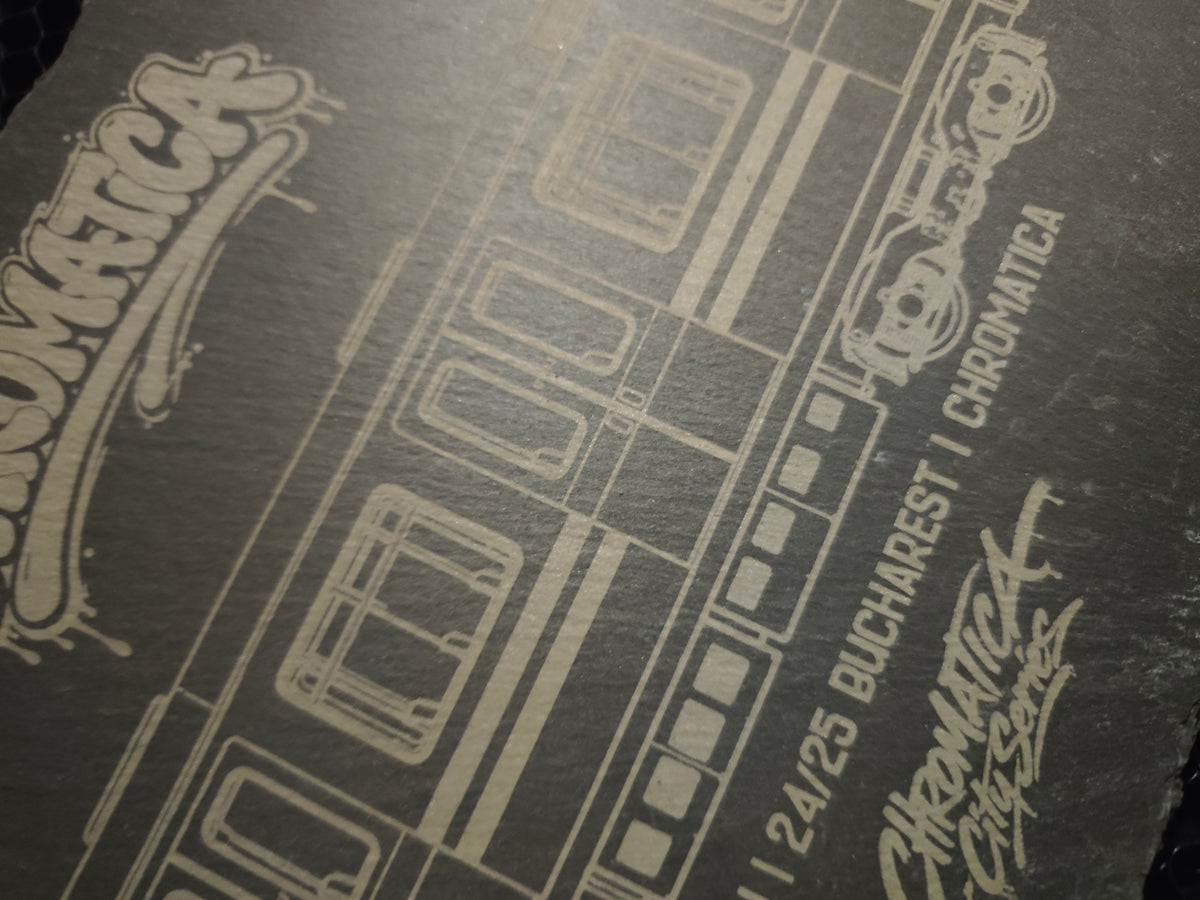 Bucharest Metro Slate Art – Laser-Engraved Limited Edition