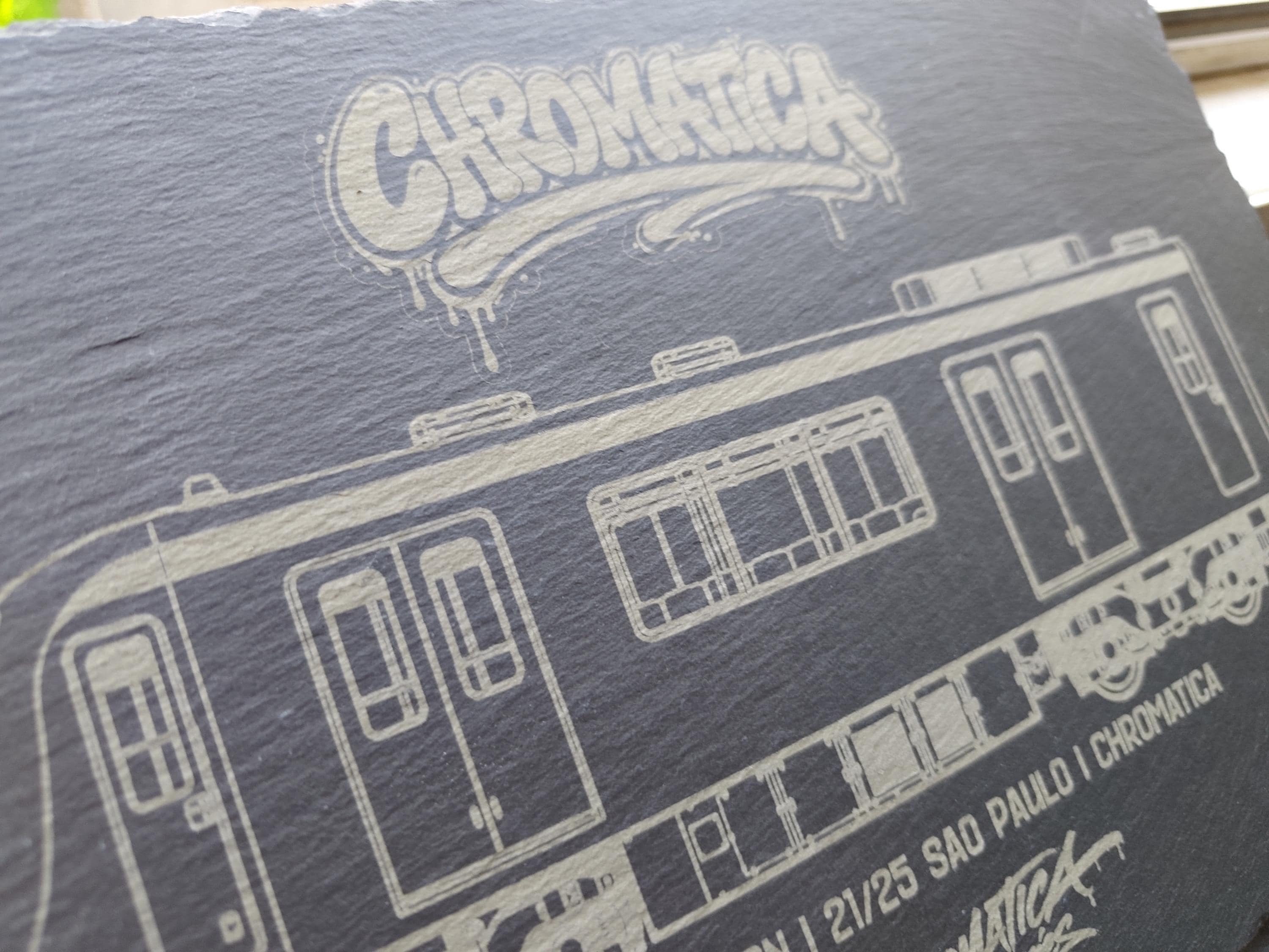 São Paulo Metrô Slate Art – Laser-Engraved Limited Edition