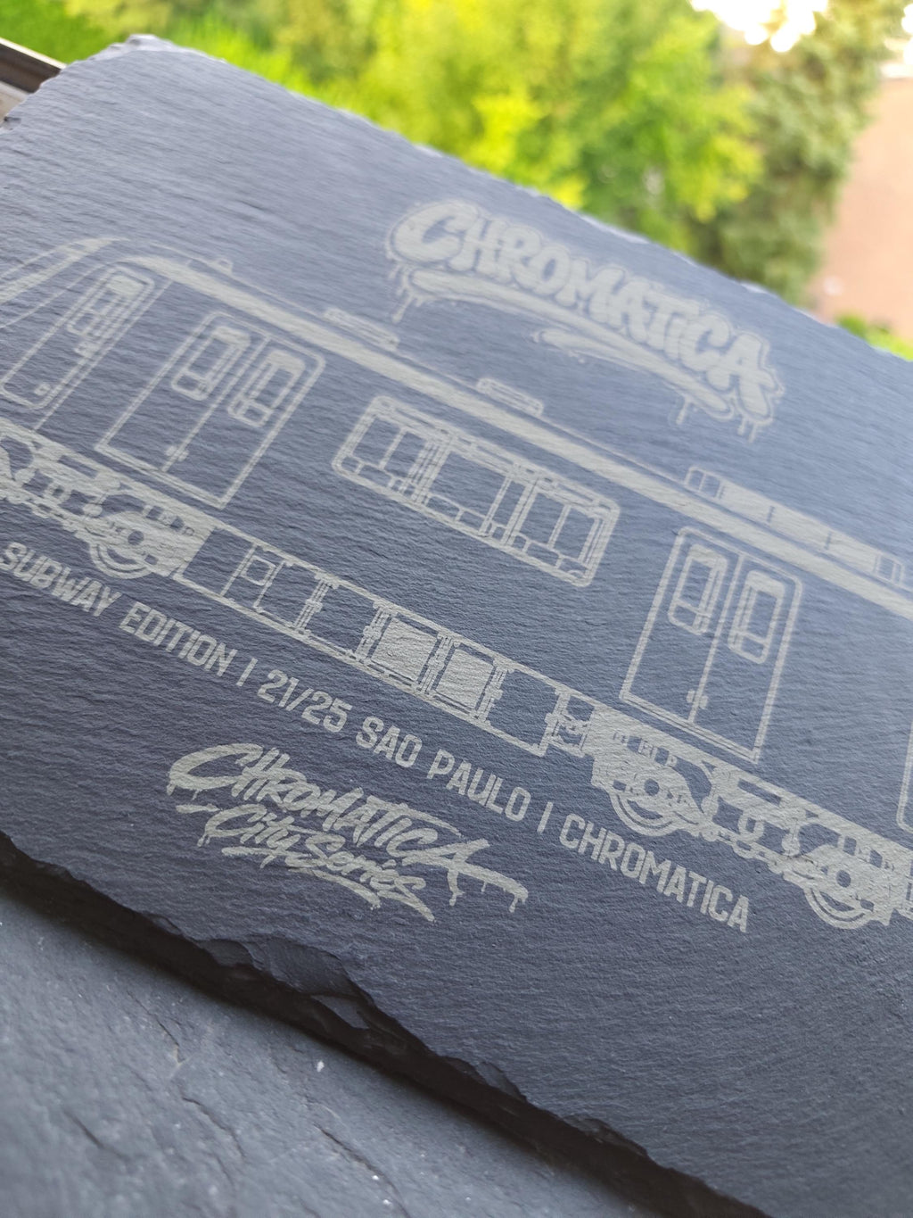 São Paulo Metrô Slate Art – Laser-Engraved Limited Edition