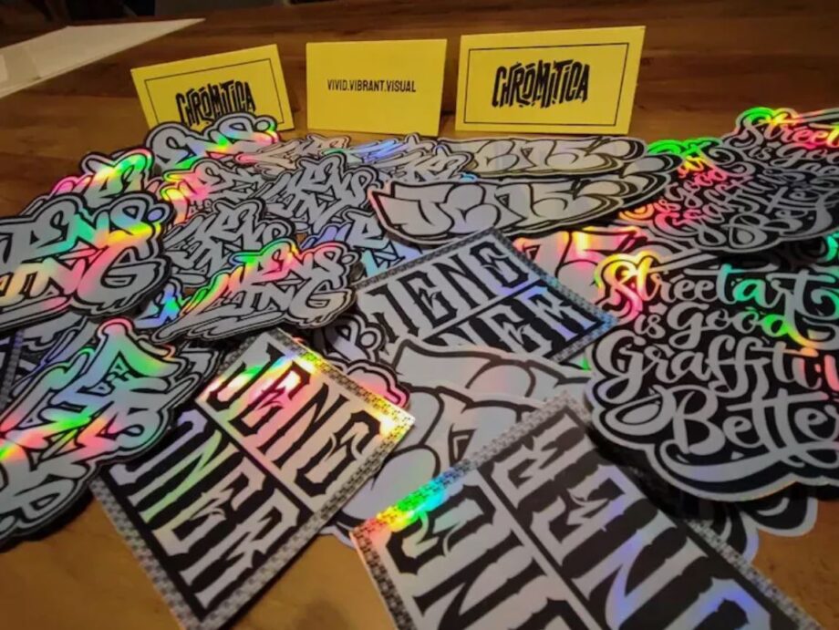 Holographisches Graffiti und Streetart Sticker Set, 15-teilig, Hologramm