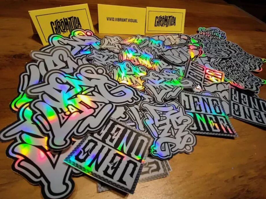 Holographisches Graffiti und Streetart Sticker Set, 15-teilig, Hologramm