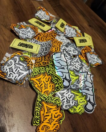 Graffiti und Streetart Sticker Set 1, 15-teilig, Aufkleber, Urban Art, Street Art, Tags. Für Laptop, Skateboard geeignet