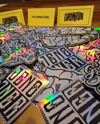 Graffiti und Streetart Sticker Hologram Set 15-teilig, Aufkleber, Urban Art, Street Art, Tags. Für Laptop, Skateboard geeignet