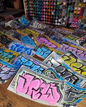 Graffiti und Streetart Sticker Set, 5-teilig, Aufkleber, Urban Art, Street Art, Tags, Sammler
