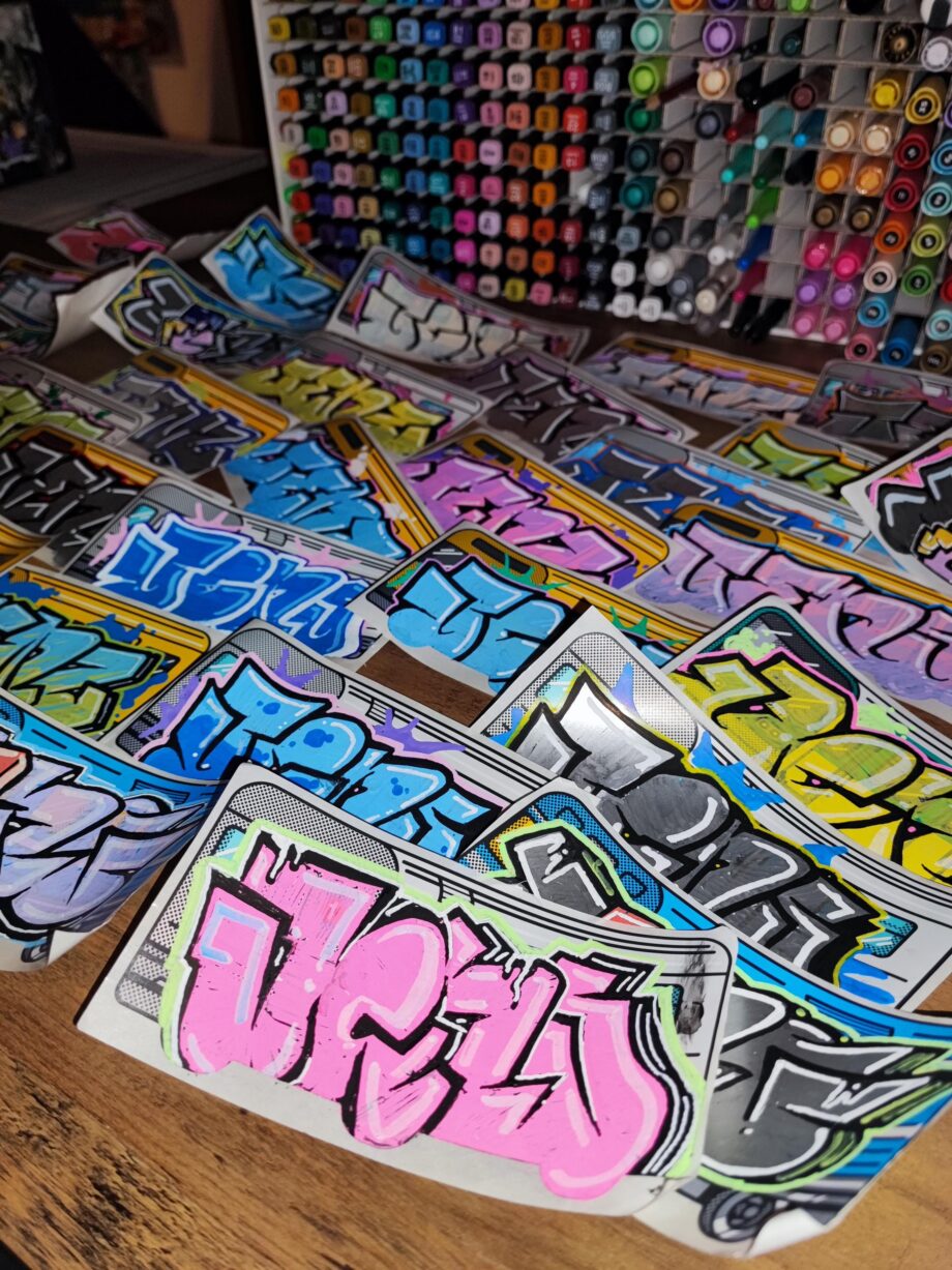 Graffiti und Streetart Sticker Set, 5-teilig, Aufkleber, Urban Art, Street Art, Tags, Sammler