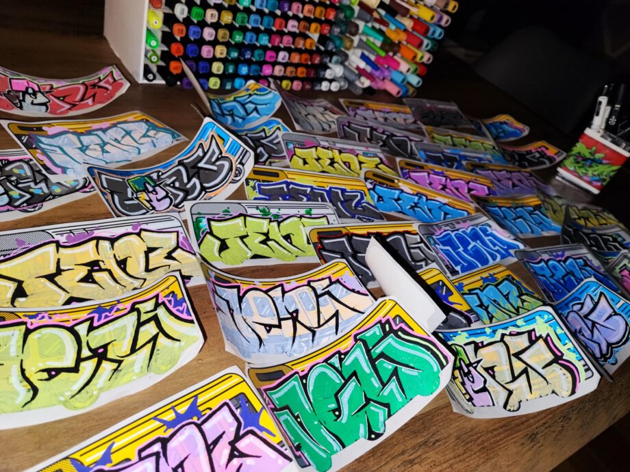Graffiti und Streetart Sticker Set, 5-teilig, Aufkleber, Urban Art, Street Art, Tags, Sammler