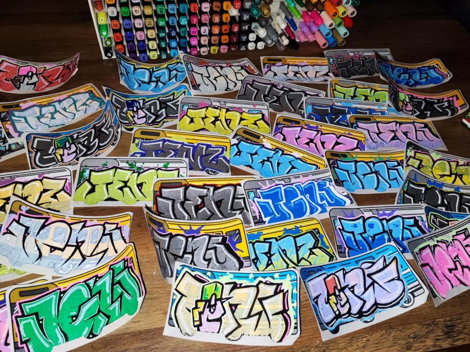 Graffiti und Streetart Sticker Set, 5-teilig, Aufkleber, Urban Art, Street Art, Tags, Sammler