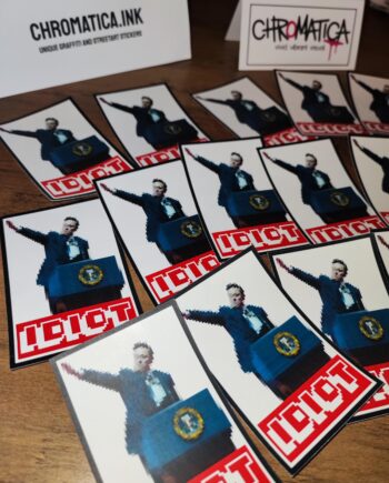 Pixelart Protest Sticker – 15er Set | Kultiger Streetart Look | Wetterfest & satirisch | Parodie Tech-Mogul Motiv 8x5 cm