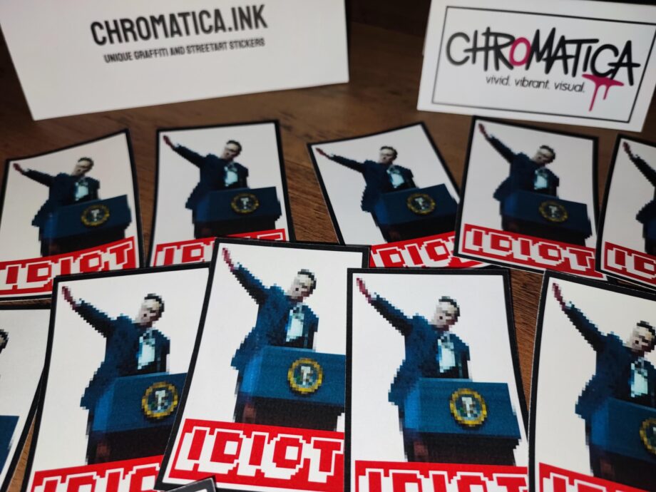 Pixelart Protest Sticker – 15er Set | Kultiger Streetart Look | Wetterfest & satirisch | Parodie Tech-Mogul Motiv 8x5 cm