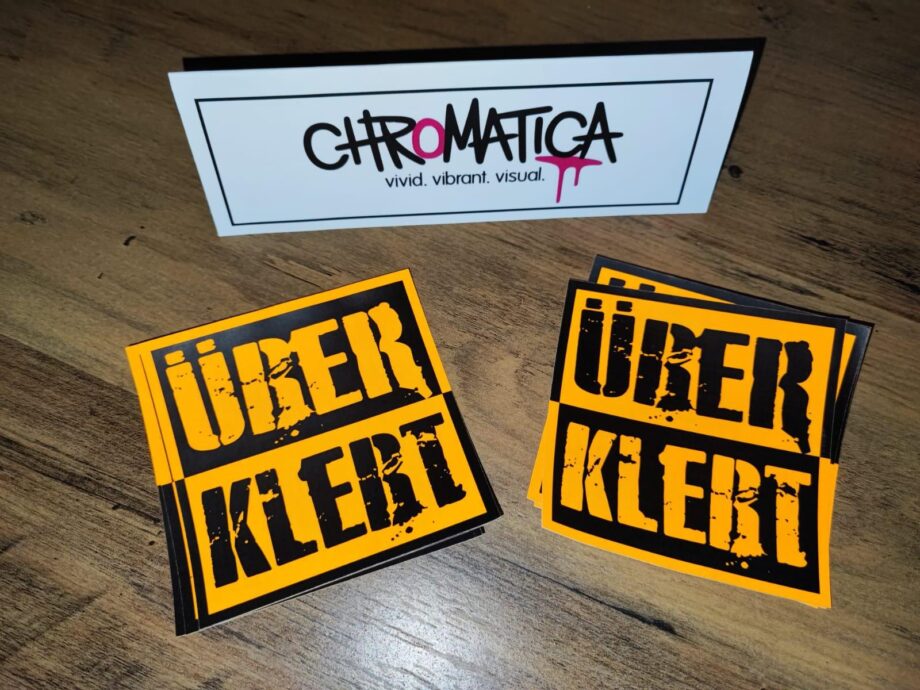 15x ÜBERKLEBT Sticker – große 7,5cm Streetart-Aufkleber | wetterfest | Neon & klassisch | Revier markieren | Protest Design