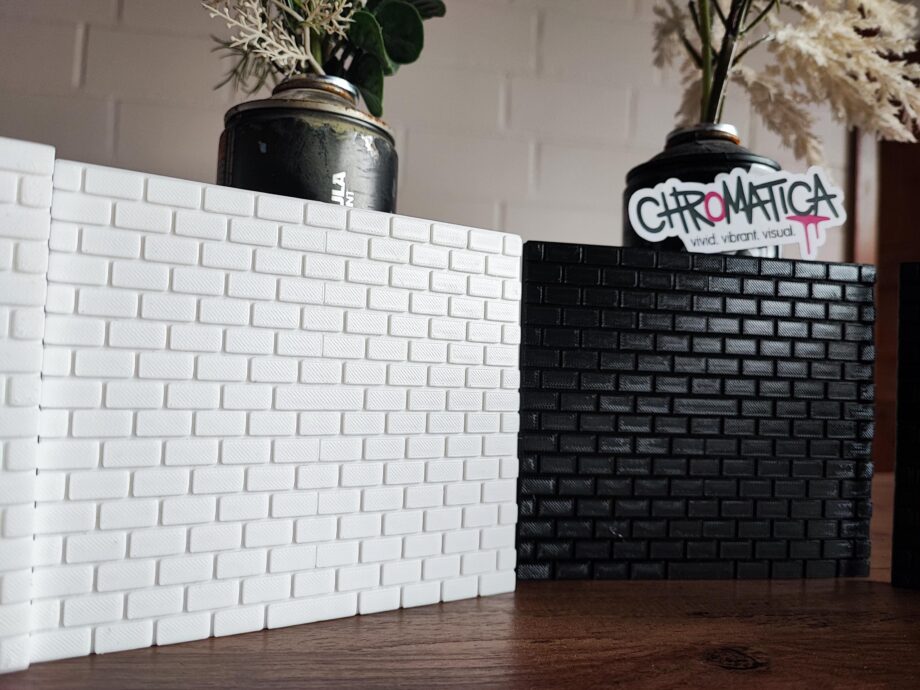 Mini Ziegelwand zum Bemalen – 3D Druck Graffiti Wand | DIY Streetart Modell | 10×11 cm PLA Brick Wall für Acrylfarben