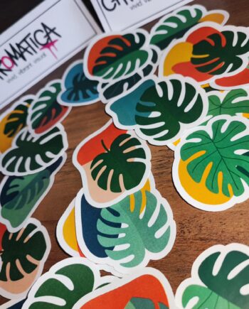 30 Monstera Aufkleber – Tropische Pflanzen Sticker Set | Wetterfest, vielseitig | Für Indoor & Outdoor Dekoration