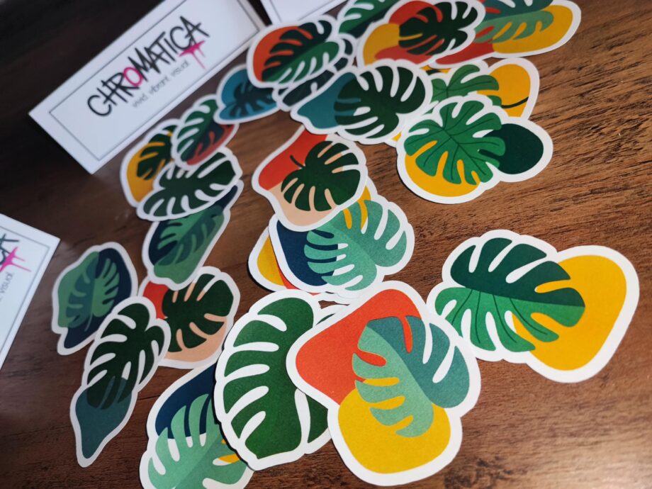 30 Monstera Aufkleber – Tropische Pflanzen Sticker Set | Wetterfest, vielseitig | Für Indoor & Outdoor Dekoration