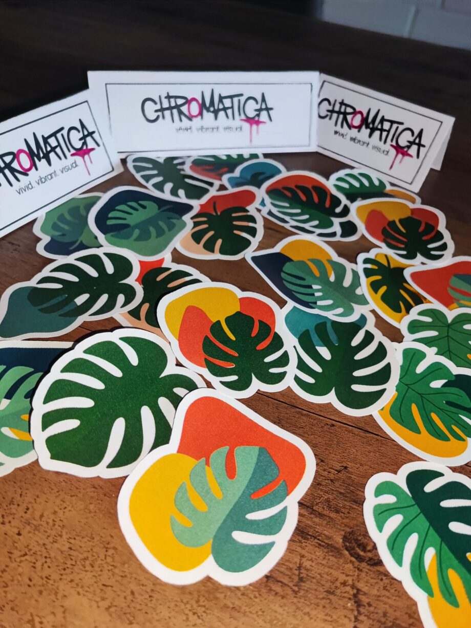 30 Monstera Aufkleber – Tropische Pflanzen Sticker Set | Wetterfest, vielseitig | Für Indoor & Outdoor Dekoration