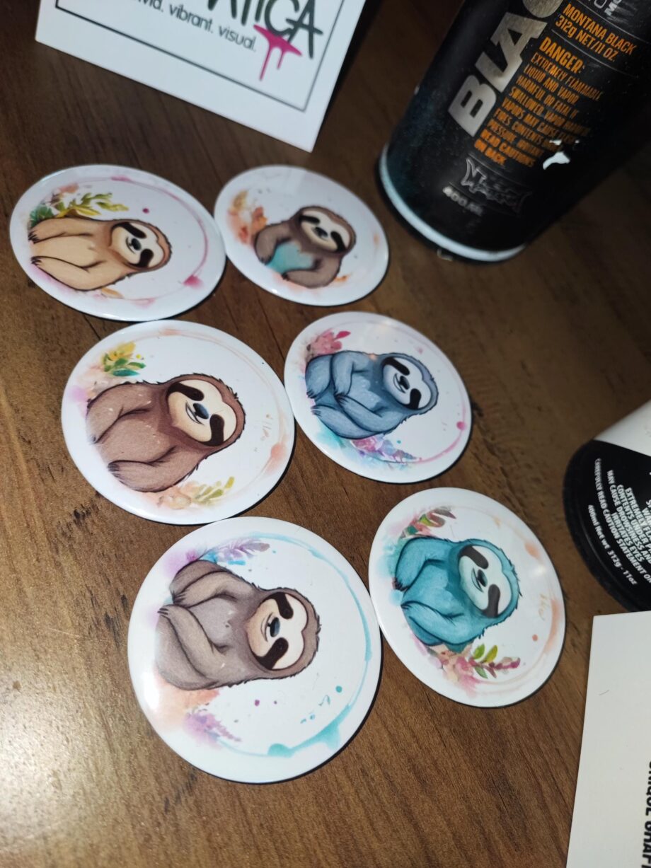 6x Handmade Pastell Badges – Süße Buttons für Kinder & kreative Anlässe | 58 mm | Mit Liebe in Deutschland gemacht